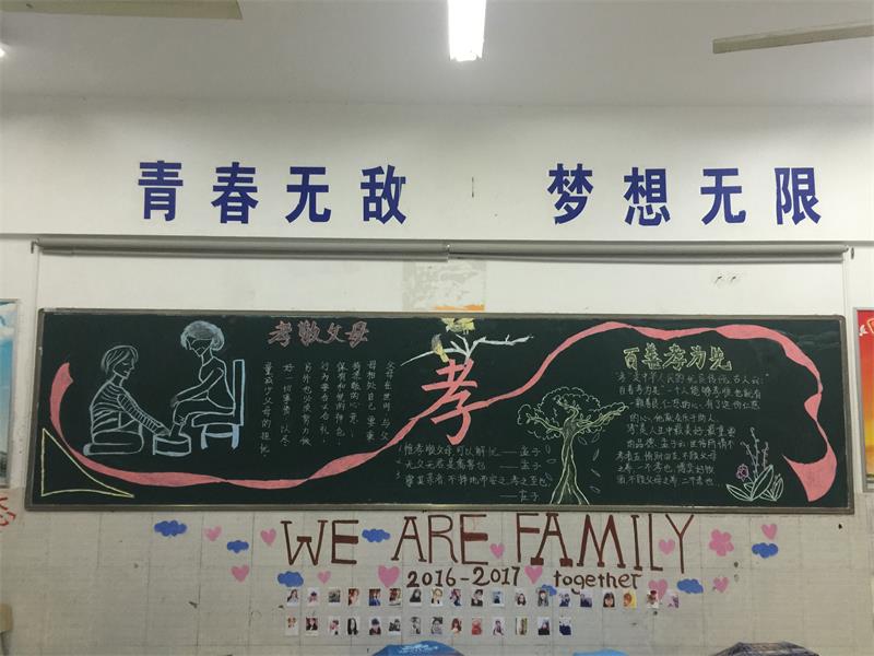 关于仁孝的黑板报